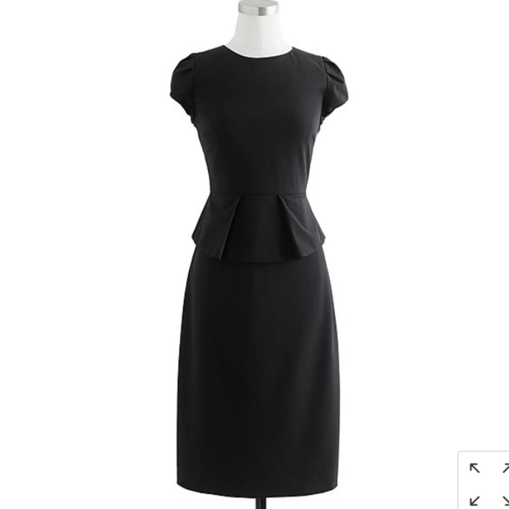 J.Crew Black Peplum Dress